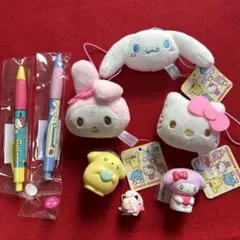 サンリオキャラクターズ　マスコット3個　フィギュア2個　ボールペン2本