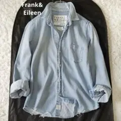 フランクアンドアイリーン✨コラボデニムシャツ ダメージ加工 バリー ブルー