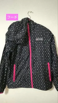 outdoor productsパーカー レディース長袖Mサイズ黒の水玉