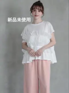 【新品未使用】myu フラワーブーケTシャツ　ホワイト