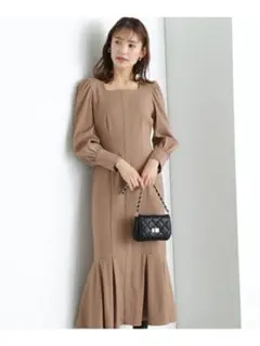 【美品】ナチュラルビューティーベーシック 長袖 ワンピース