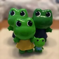 希少！美品！カエルのケロちゃんコロちゃんのソフビ人形　4体セットのサムネイル