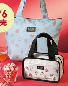 KALDI　いちごバッグ 2026　バッグ　保冷バッグ 2点セット