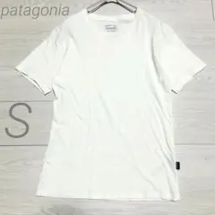 美品✨パタゴニア オーガニックコットン 白 Tシャツ トップス　S 裾ロゴのサムネイル