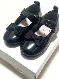 CHERUBIC 黒 リボン付きフォーマルシューズ 15cm