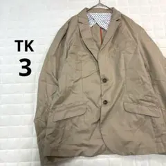 【訳あり】 タケオキクチ テーラージャケット Lサイズ ベージュ メンズ