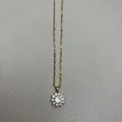 ゴールド 花形 ネックレス 調整可能