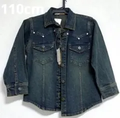 キッズ服 デニムジャケット 110cm ジージャン デニム ラインストーン付き