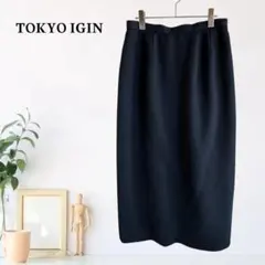 zC1437【XXL】TOKYO IGIN ロングスカート シャドーストライプのサムネイル