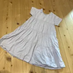 ラベンダー 半袖ワンピース