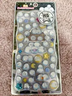 シマエナガ 光るジュエルプチドロップシール