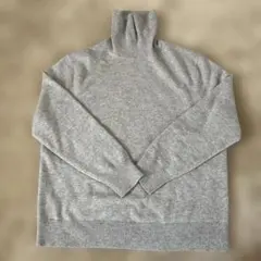 ユニクロ　グレー　カシミヤ　XL M