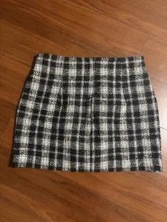 ZARA チェック柄タイトミニスカート