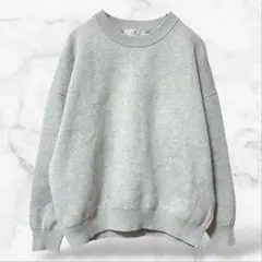 【サニーレーベル】長袖ニットセーター シンプル コットン混(F)春秋冬 ゆったり