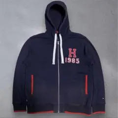 archive tommy zip up hoodie navy old y2k