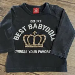 BABYDOLL 黒 王冠デザイン Tシャツ