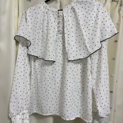 couture brooch ドット トップス ホワイト サイズ38