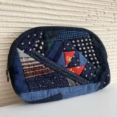 パッチワークデザインポーチ