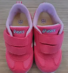 asics ピンク スニーカー ベルクロ