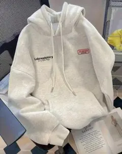 SHEIN フード付きパーカー グレー