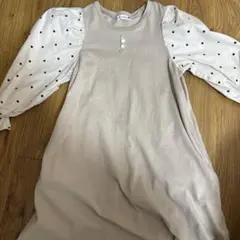 brnshes ピンクベージュ ドット柄ワンピース　120㎝