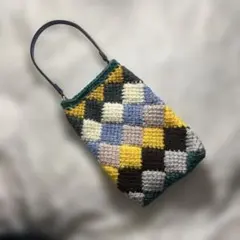 模様編みポシェット　B