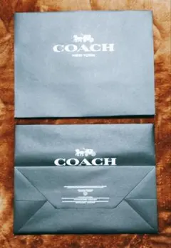 COACH 黒 ロゴ入り紙袋