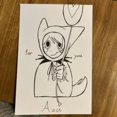 オリジナル手描きイラスト　ポストカード　ハガキ