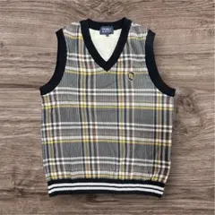 PEARLY GATES ニットベスト チェック柄 ブラウン系 ゴルフウェア