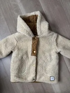 ZARAボアフードジャケット クリーム色 95cm未満