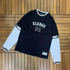 XLARGE レイヤード 長袖 カットソー Tシャツ ロンT ストリート Y2Kのサムネイル