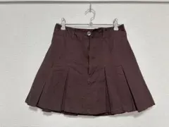 ナイスクラップ　プリーツミニスカート（ズボン付）ブラウン