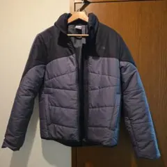 PUMA ダウンジャケット M 黒　グレー　中綿　ジップアップ　ワンポイントロゴ