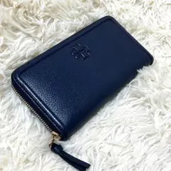 【極美品】Tory Burch トリーバーチ ラウンドファスナー長財布　ロゴ型押
