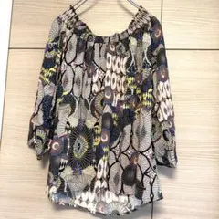 新品未使用タグ付き デシグアル Desigual 総柄 ブラウス X L
