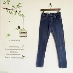 セシルマクビー /スキニーデニムパンツ ストレッチ スリム ブルー M
