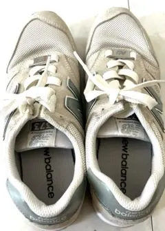美品☆New Balance 373 ホワイト/グレー スニーカー