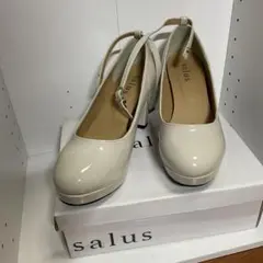 salus アイボリープラットフォームハイヒール ストラップ着のサムネイル