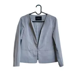 【UNITED ARROWS】 ノーカラージャケット　ライトグレー 春　夏