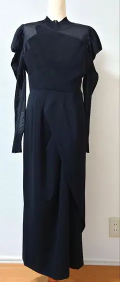 フレイアイディー　シースルー袖ロングワンピース