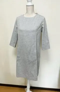 美品✨ UNIQLO ユニクロ ポンチストレート ワンピース Lサイズ