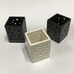 キャンドルホルダー ブラック＆ホワイト ３点セット