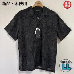 新品　ペイズリー 開襟シャツ　アロハシャツ レーヨン100% シャツ　LL