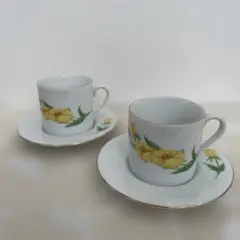 カップ&ソーサー　2客　デミタス？
