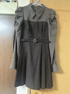 dazzlin 長袖レイヤードシャツミニワンピース