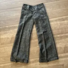 PROLOGUE チェック柄 ワイドレッグスラックス