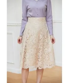 新品未開封＊トッコクローゼット　総フラワーレース　レースアップ　スカート　春