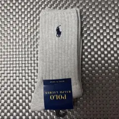 大人気！Polo Ralph Laurenレディースグレージュ靴下22~24cm