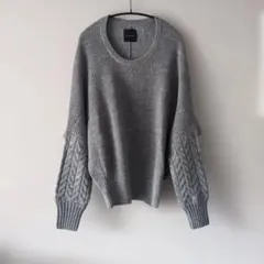 アーバンリサーチロッソ ドルマンスリーブニットセーター ライトグレー