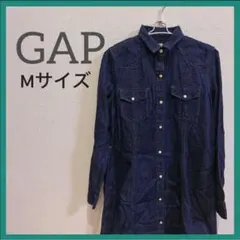 GAP デニムワンピース シャツワンピ ロング 羽織り